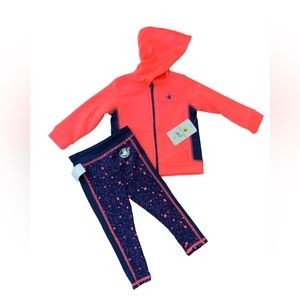 New! Body Glove girl's active 2pcs set, hooded jacket and leggings, 18 months